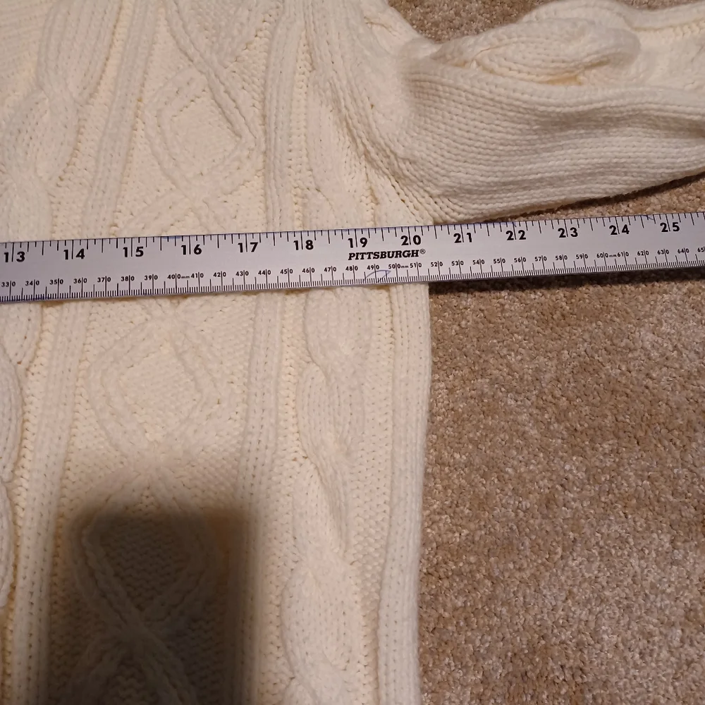 Vintage white cardigan sweater men's medium - Picture 5 of 6